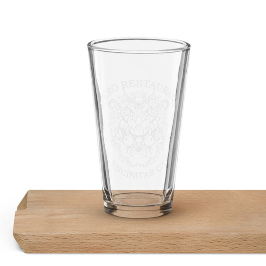 Diablada White Outline - Shaker pint glass