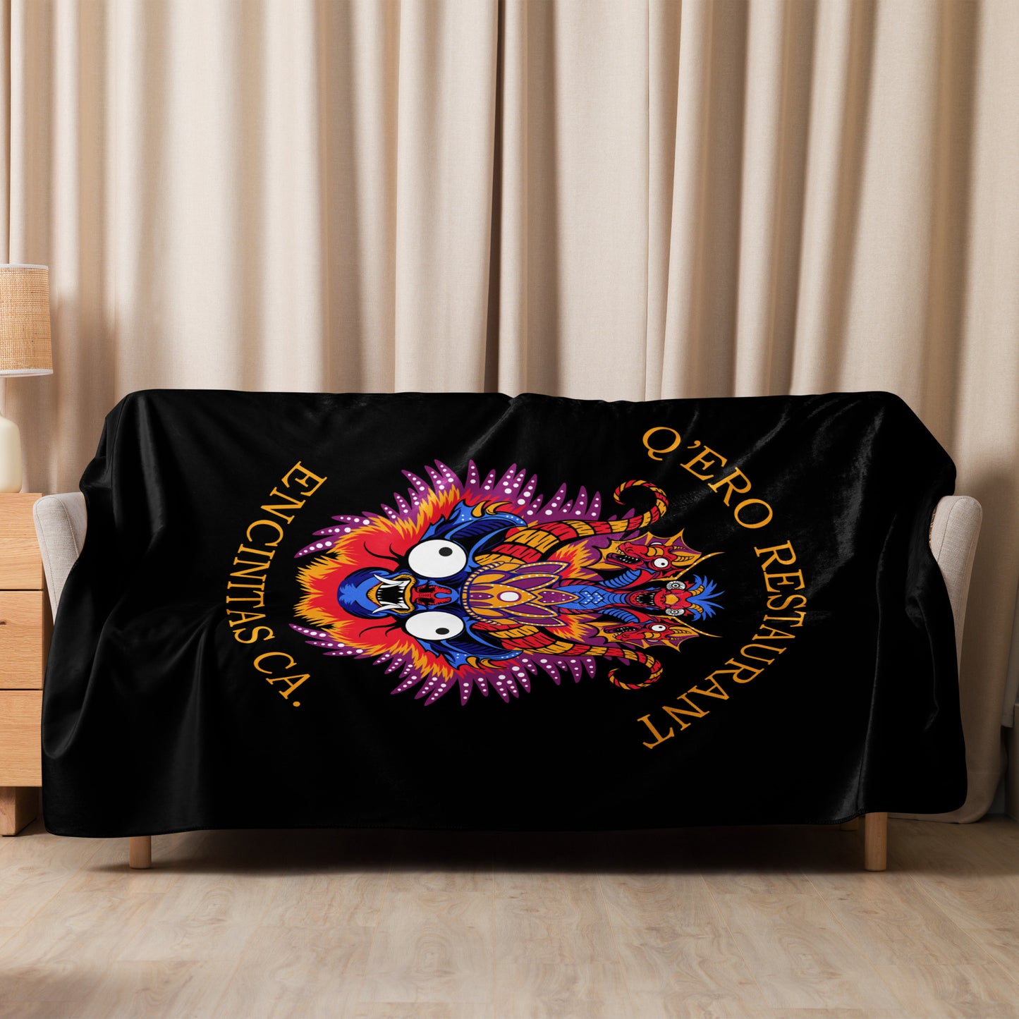 Diablada Blue/Orange - Sherpa blanket