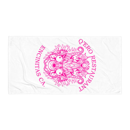Diablada  Pink Outline - Towel
