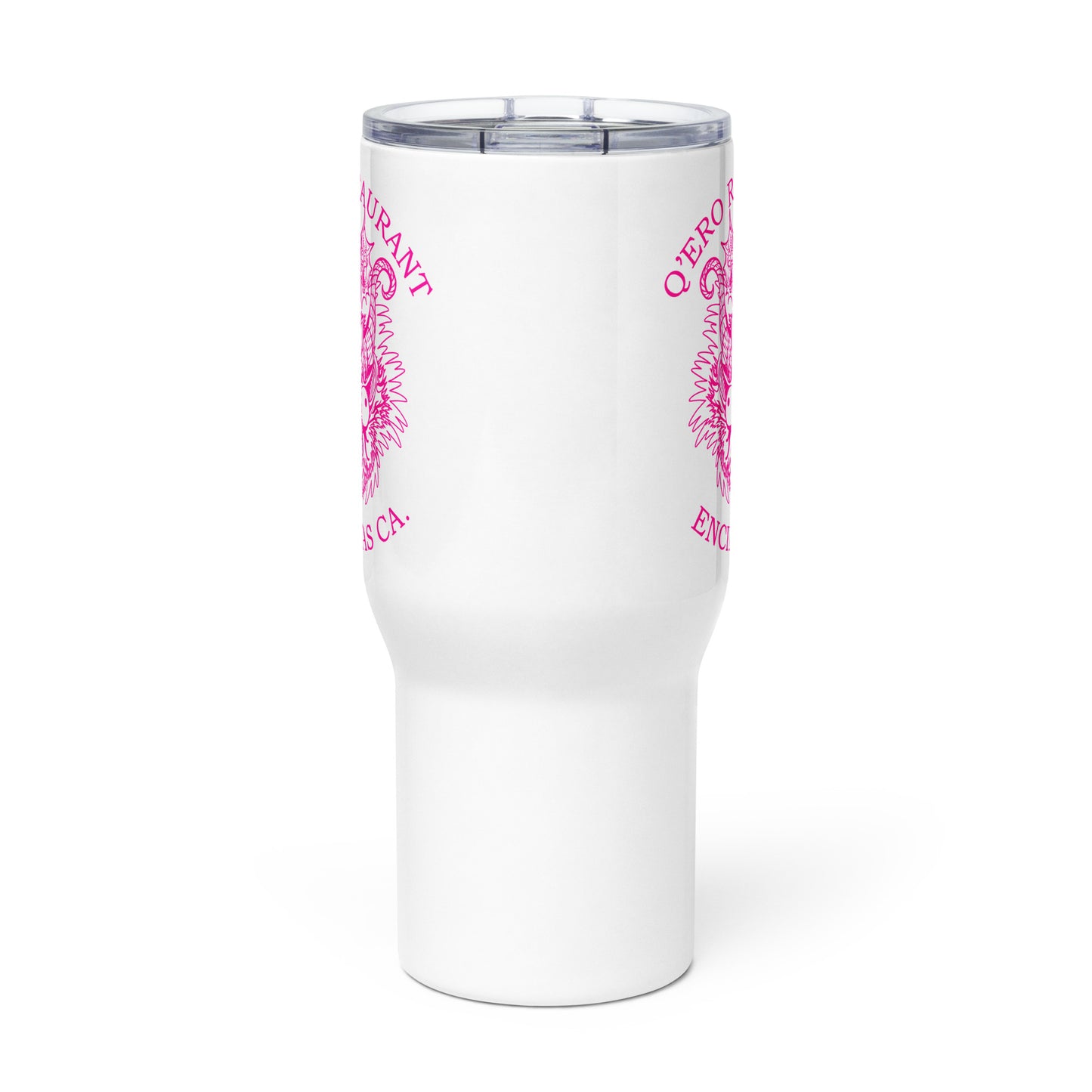 Diablada Pink Outline - Travel mug with a handle