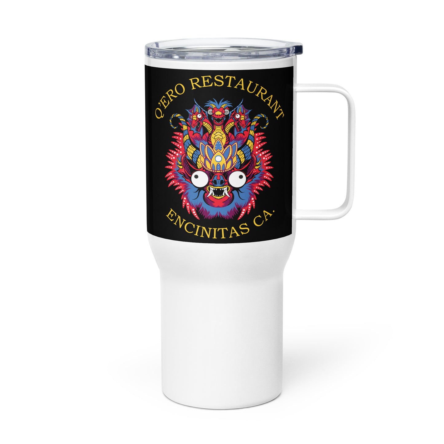 Diablada Red/Yellow - Travel mug with a handle