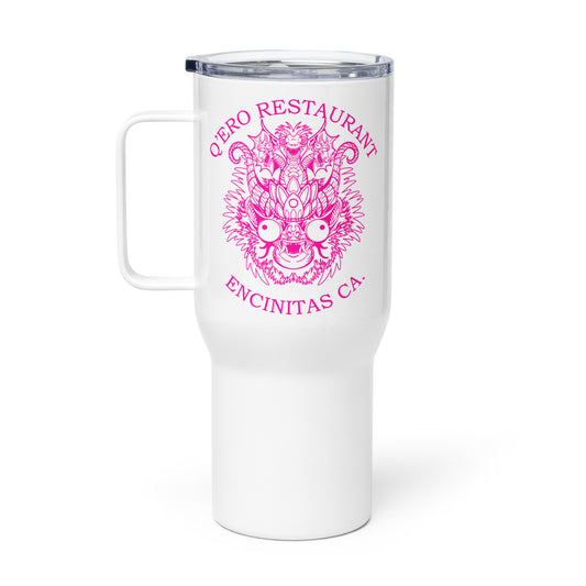 Diablada Pink Outline - Travel mug with a handle