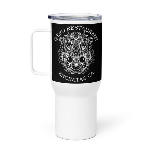 Diablada White Outline - Travel mug with a handle
