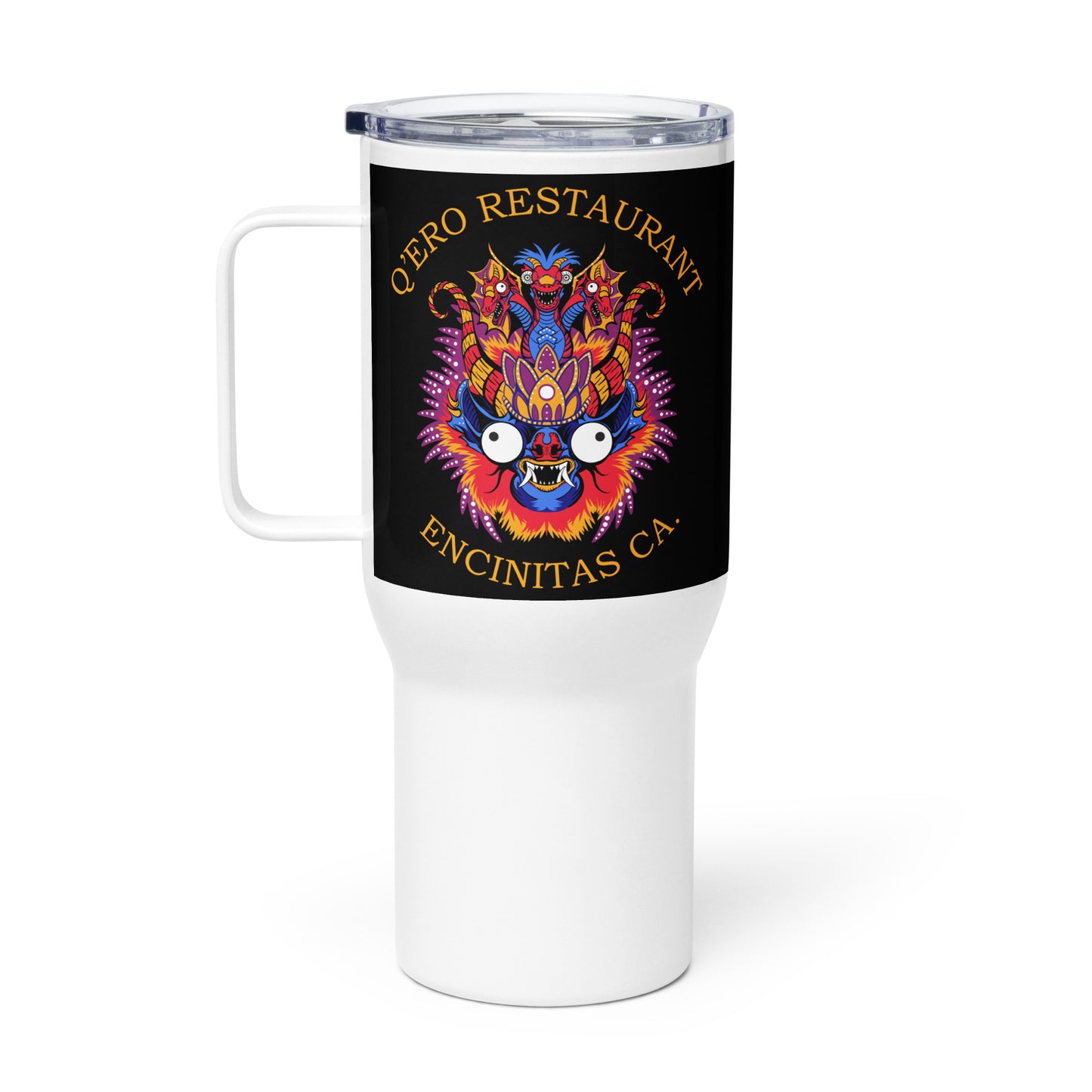 Diablada Blue/Orange - Travel mug with a handle