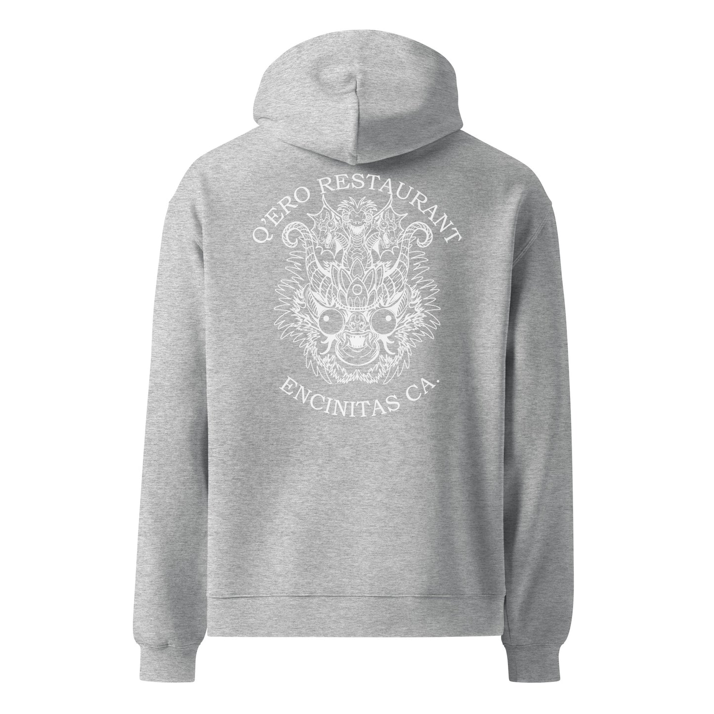 Diablada White Outline - Thick No-Drawstring Oversized Hoodie
