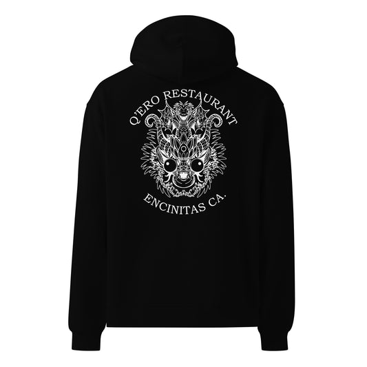 Diablada White Outline - Thick No-Drawstring Oversized Hoodie