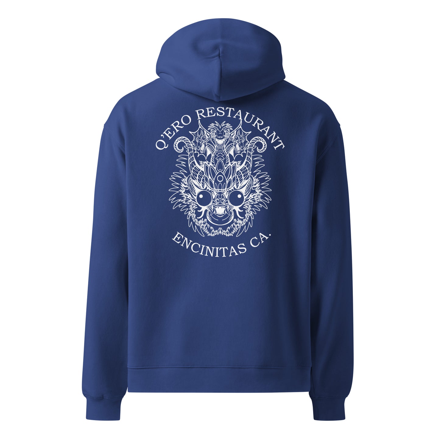 Diablada White Outline - Thick No-Drawstring Oversized Hoodie