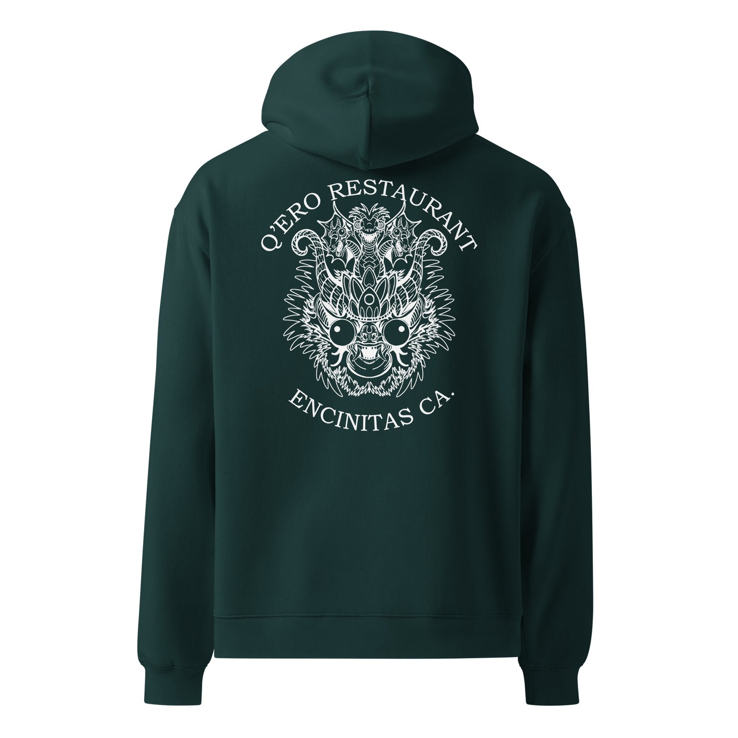 Diablada White Outline - Thick No-Drawstring Oversized Hoodie