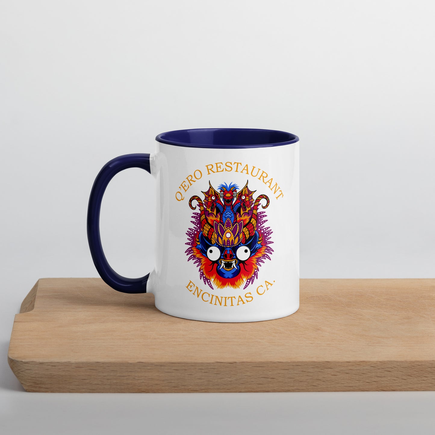 Diablada Blue/Orange Mug with Color Inside