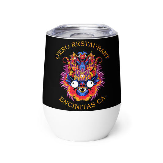 Diablada Blue/Orange Wine tumbler