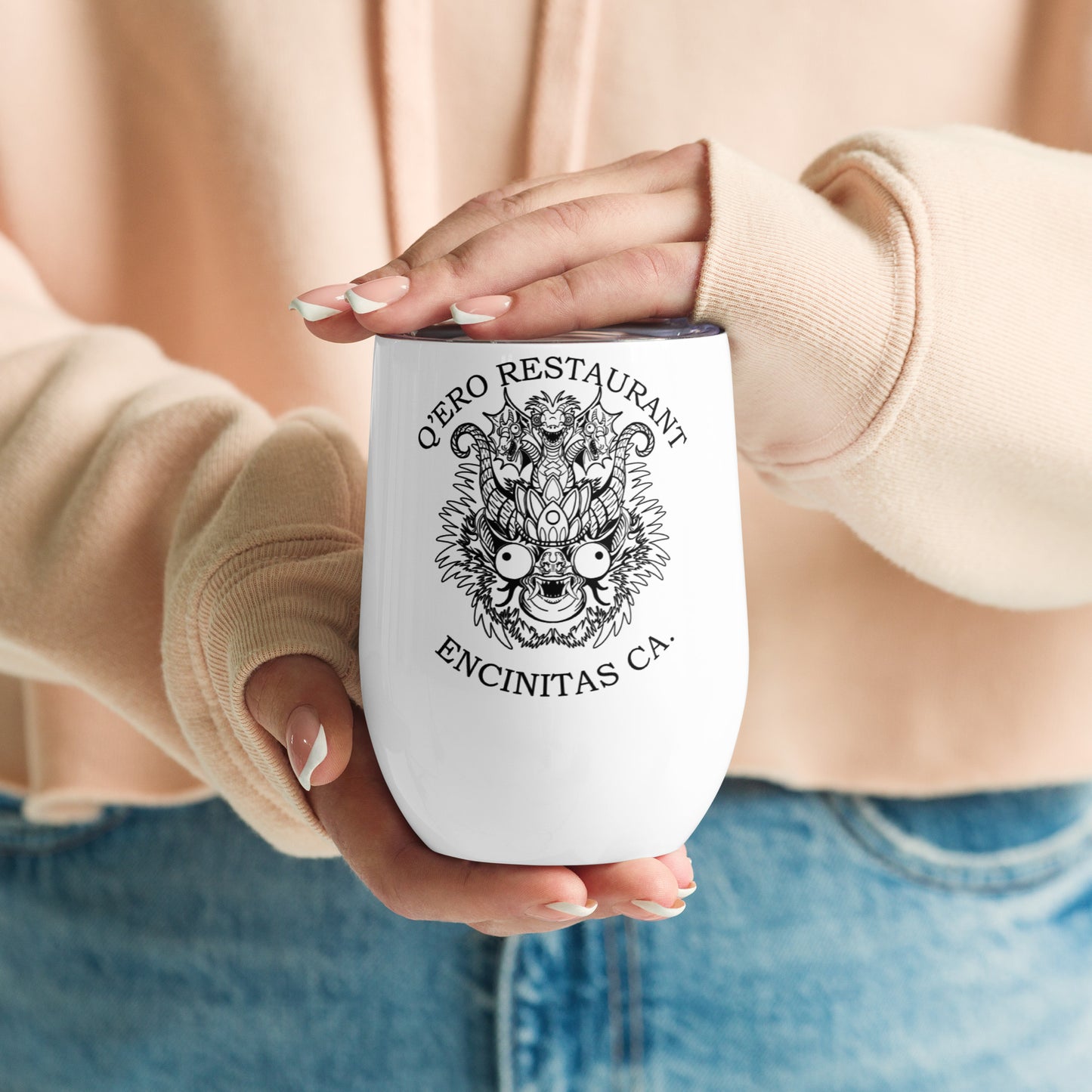 Diablada Black Outline - Wine tumbler