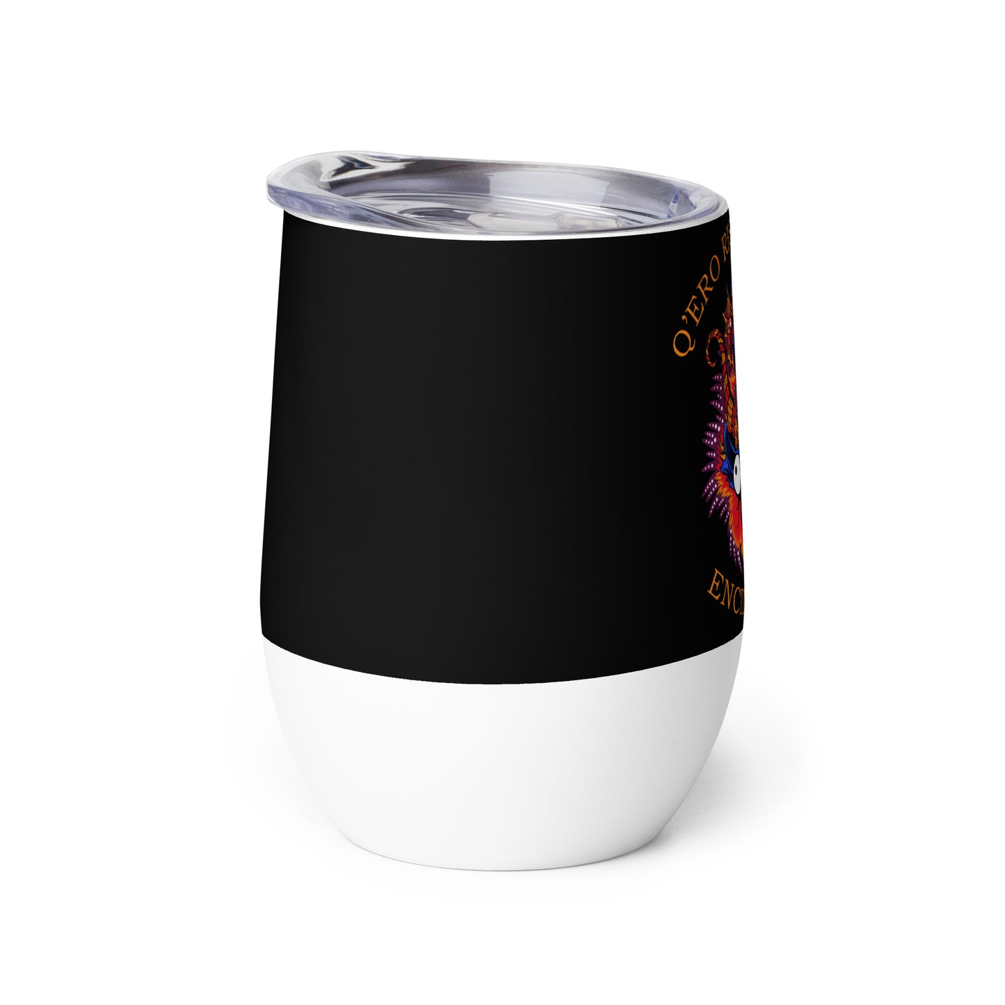 Diablada Blue/Orange Wine tumbler