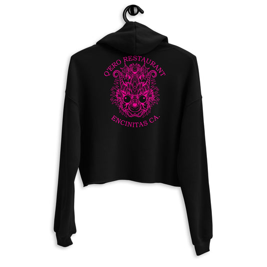 Diablada Pink Outline - Crop Hoodie