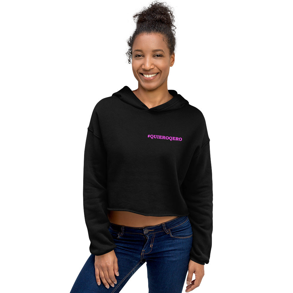 Diablada Pink Outline - Crop Hoodie