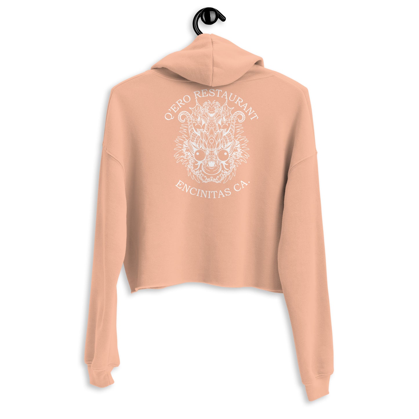 Diablada White Outline - Crop Hoodie