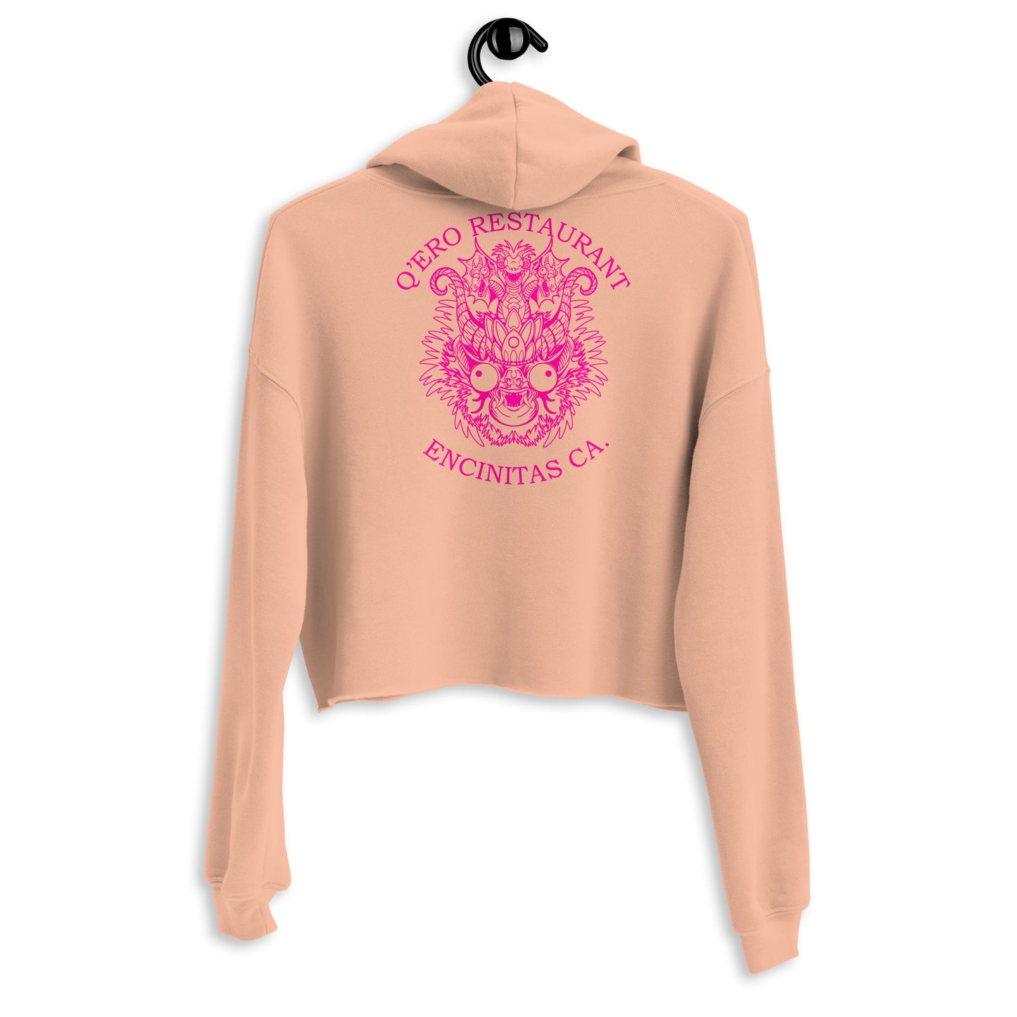 Diablada Pink Outline - Crop Hoodie