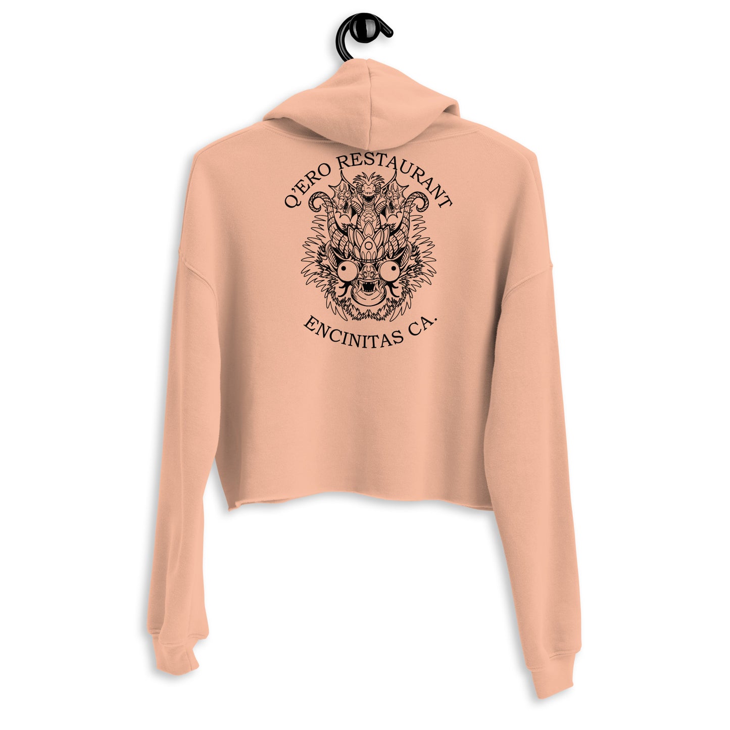 Diablada Black Outline - Crop Hoodie